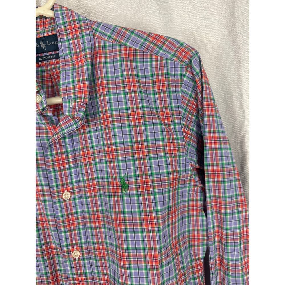 Polo Ralph Lauren Plaid Button Down Shirt Custom Fit Cotton S - Picture 2 of 5